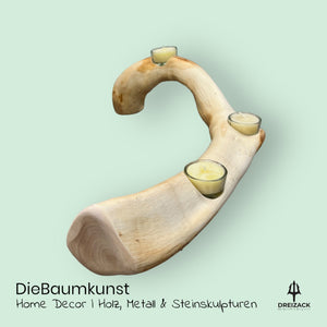 Handgefertigter Kerzenhalter von Die Baumkunst Home Decor DieBaumkunst oesterreich handgemachte geschenke in wien