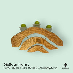 Handgefertigter Kerzenhalter von Die Baumkunst Home Decor DieBaumkunst oesterreich handgemachte geschenke in wien