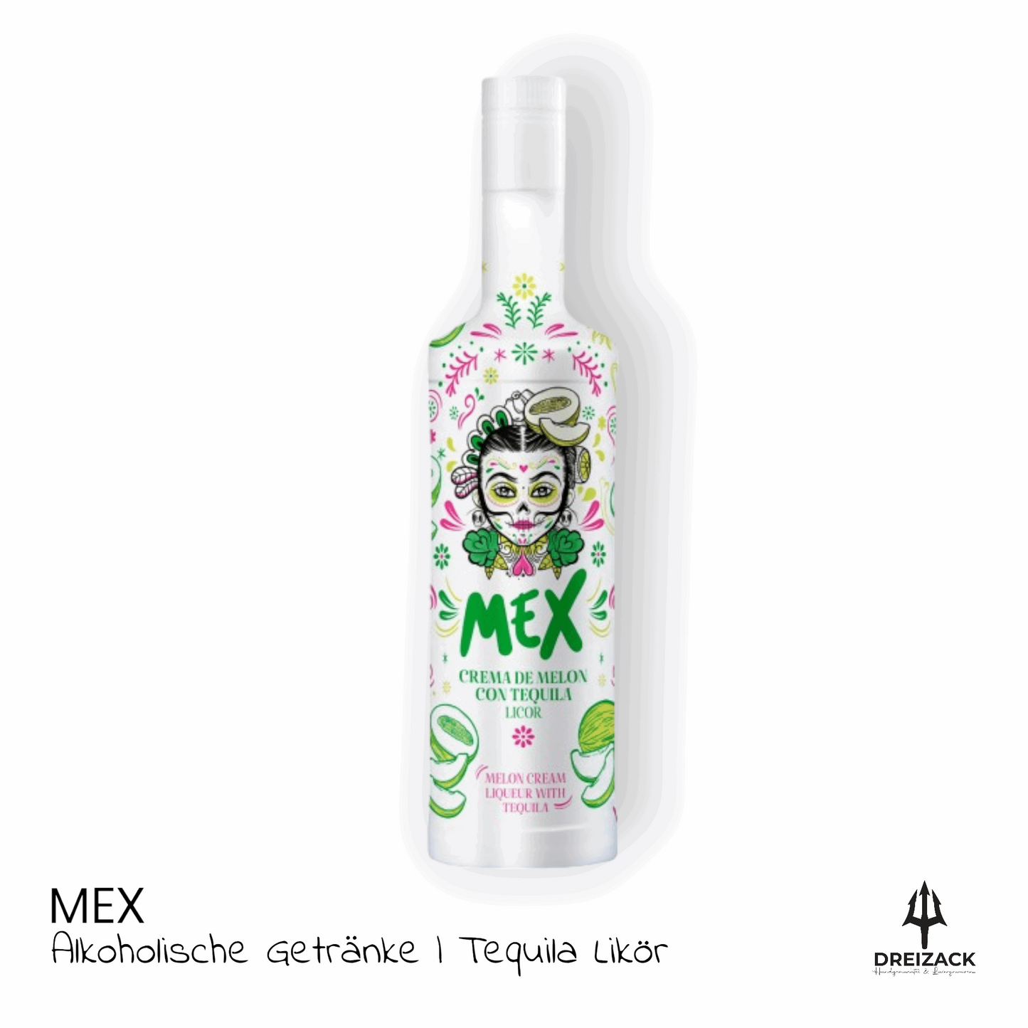 MEX Melon - Melonencreme mit Tequila Alkoholische Getränke Dreizack oesterreich handgemachte geschenke in wien