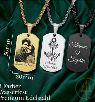 NOCTIS | Halskette mit Gravur | Liebe & Partnerschaft Gravur & Personalisiert Dreizack Gravuren oesterreich handgemachte geschenke in wien