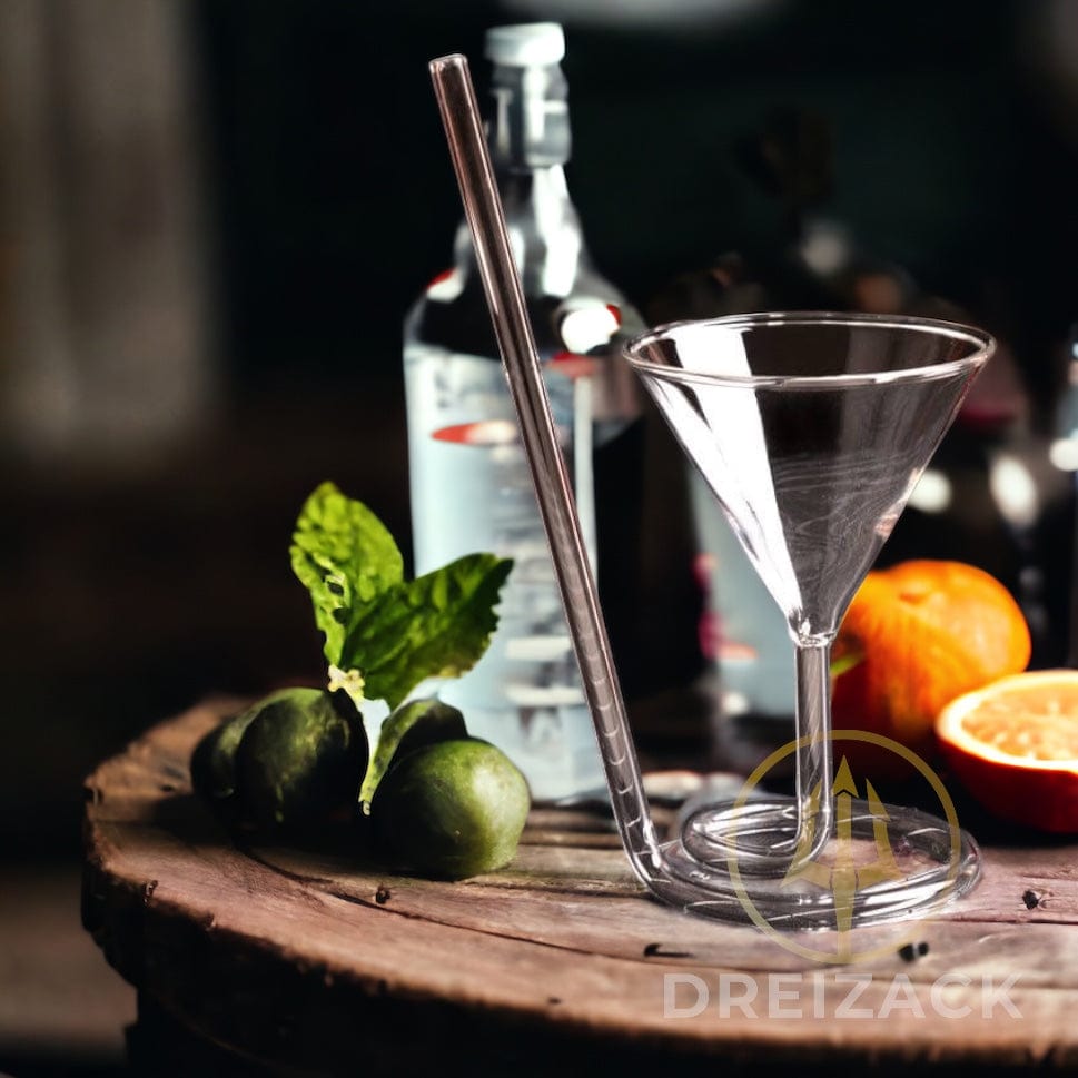 Cocktail Glas mit Trinkhalm Home Decor Dreizack oesterreich handgemachte geschenke in wien
