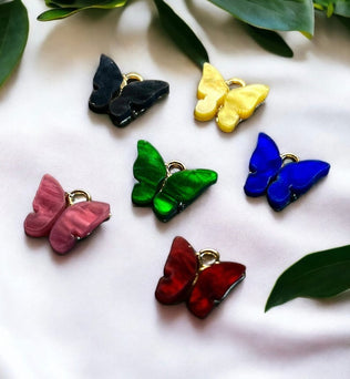 Schmetterlings-Ohrringe aus Kunstharz, Hypoallergen, verschiedene Farben Schmuck Dreizack oesterreich handgemachte geschenke in wien
