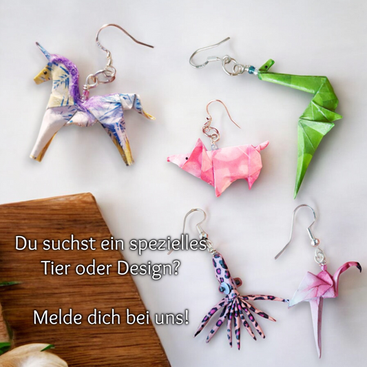 Haifisch | Origami-Ohrringe von Künstlerhände