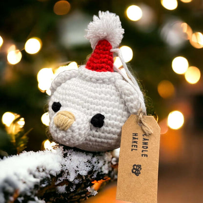 Amigurumi Weihnachtsanhänger in verschiedenen Designs Eisbär Home Decor LändleHäkel oesterreich handgemachte geschenke in wien