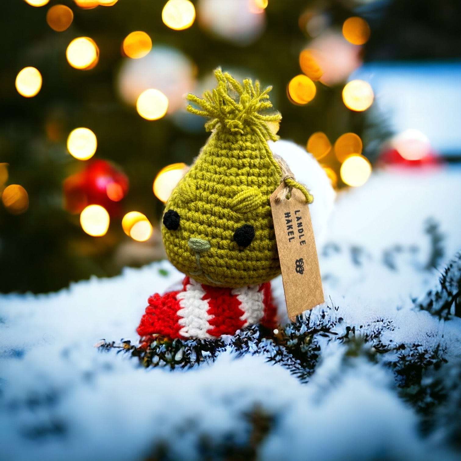 Amigurumi Weihnachtsanhänger in verschiedenen Designs Grinch Home Decor LändleHäkel oesterreich handgemachte geschenke in wien