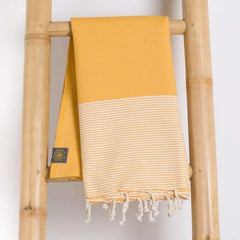 "Sunflower Field" Wabenmuster Fouta von Anna Aniq | Stilvoll, nachhaltig & federleicht