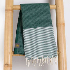 "Tropical Forest" Wabenmuster Fouta von Anna Aniq | Stilvoll, nachhaltig & federleicht