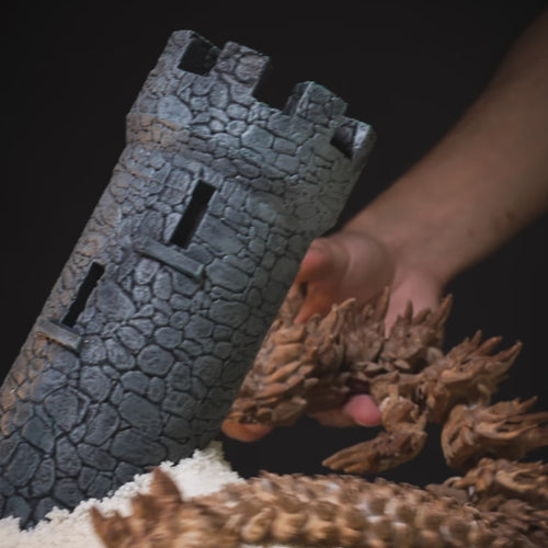 Königsdrache Wüste – 60 cm langer 3D-gedruckter Drache mit kristalliner Struktur in Wunschfarbe, nachhaltiges PLA-Material, handbemaltes Unikat möglich, ideal als Sammelfigur oder Spielzeug.