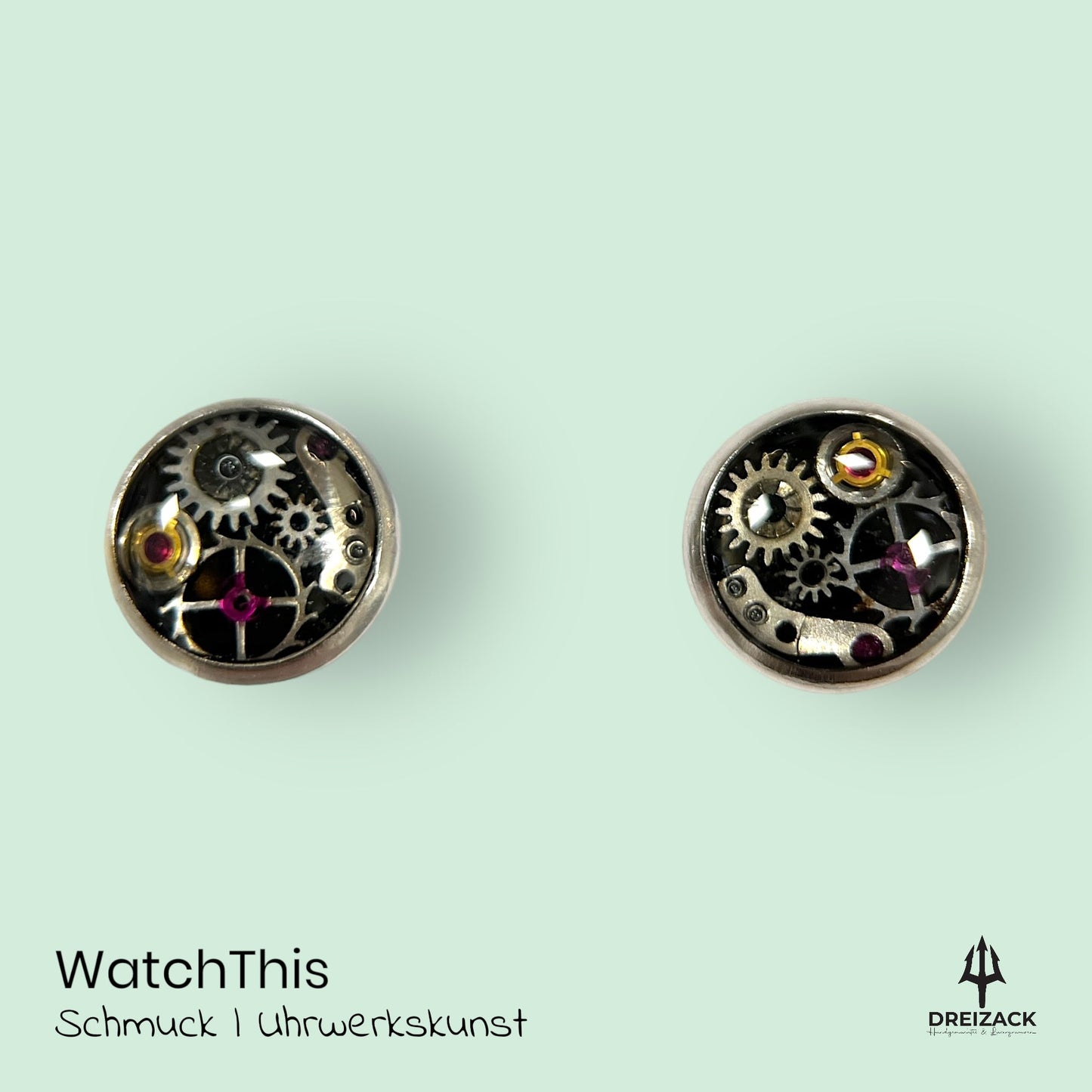 Ohrstecker von WatchThis - Zeitlose Eleganz aus Uhrwerken 6mm | Apollo Schmuck WatchThis oesterreich handgemachte geschenke in wien
