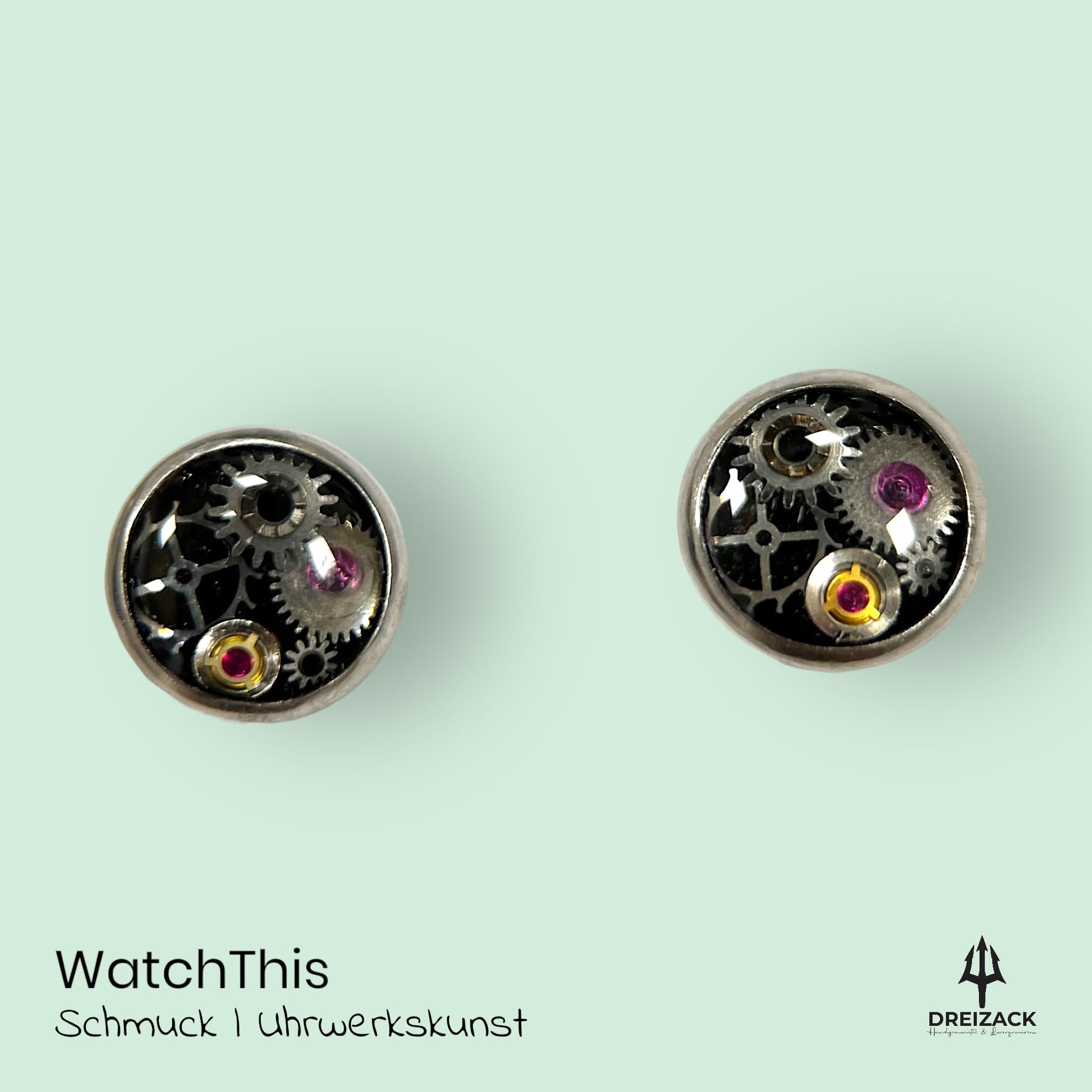 Ohrstecker von WatchThis - Zeitlose Eleganz aus Uhrwerken 6mm | Chloe Schmuck WatchThis oesterreich handgemachte geschenke in wien