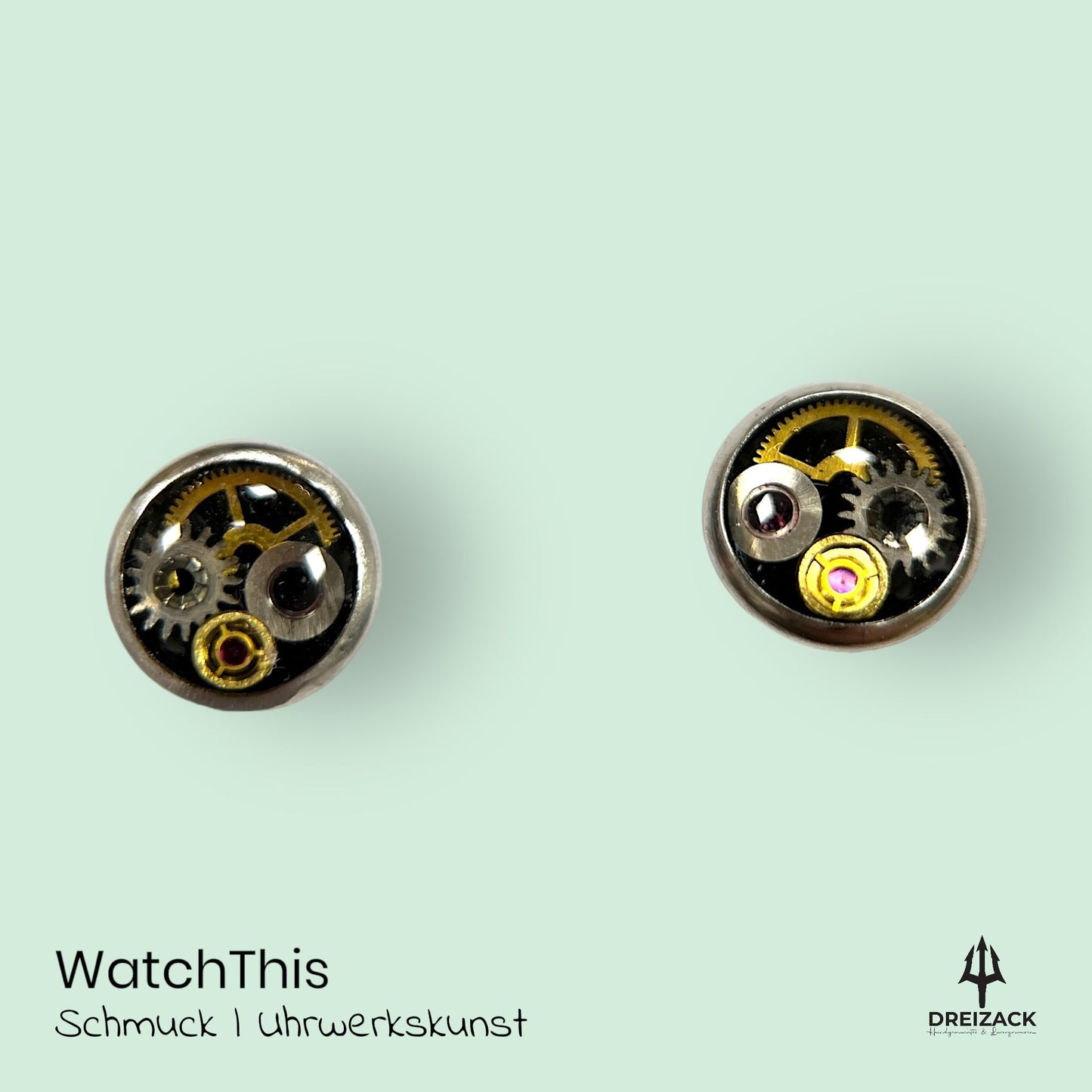 Ohrstecker von WatchThis - Zeitlose Eleganz aus Uhrwerken 6mm | Isolde Schmuck WatchThis oesterreich handgemachte geschenke in wien