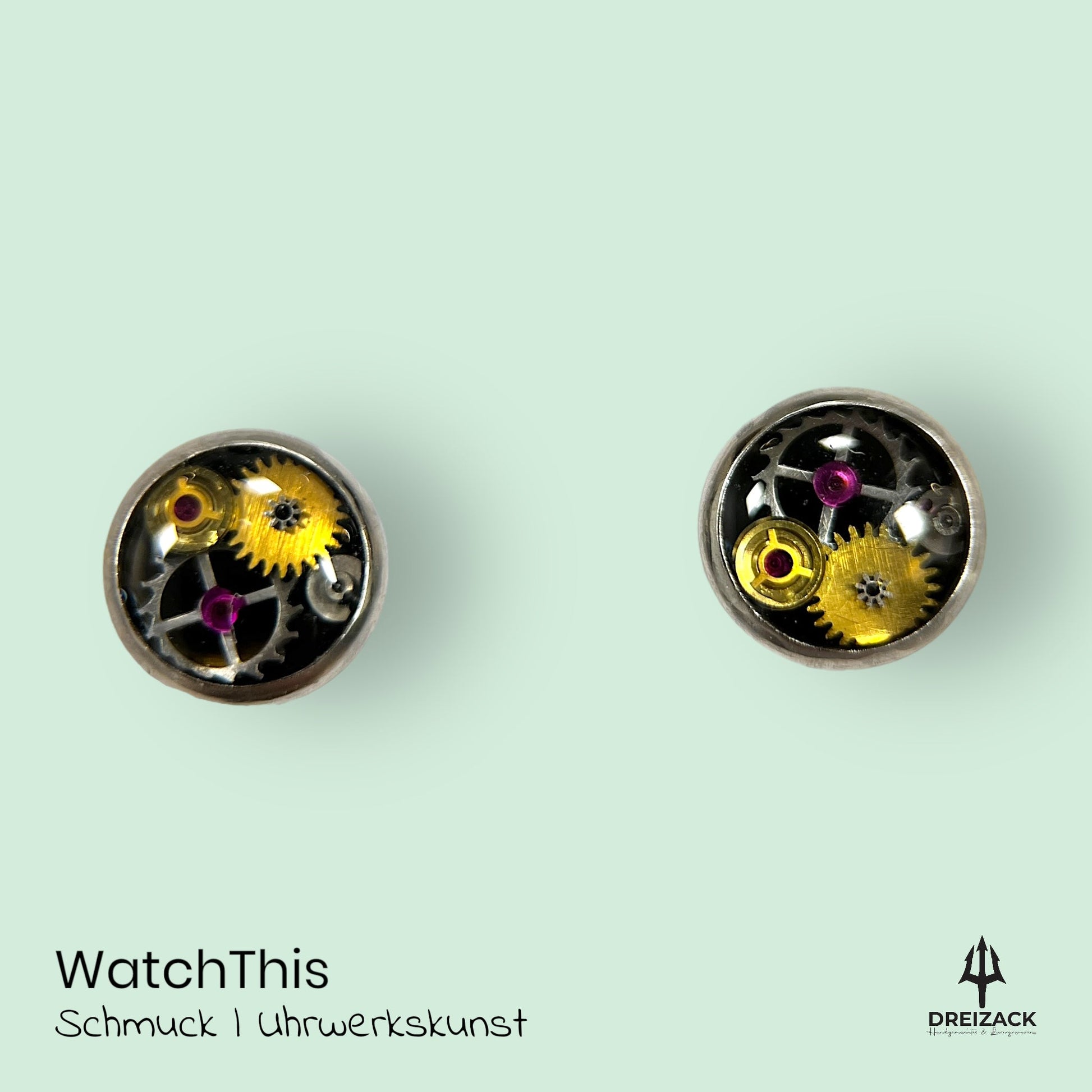 Ohrstecker von WatchThis - Zeitlose Eleganz aus Uhrwerken 6mm | Maeve Schmuck WatchThis oesterreich handgemachte geschenke in wien