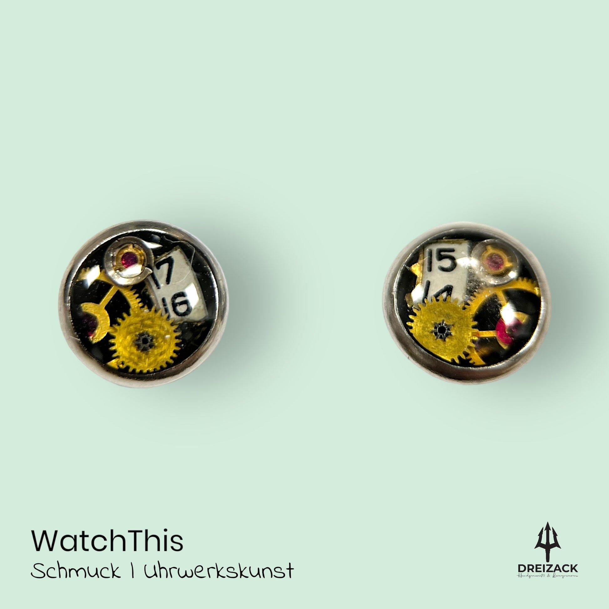 Ohrstecker von WatchThis - Zeitlose Eleganz aus Uhrwerken 6mm | Orion Schmuck WatchThis oesterreich handgemachte geschenke in wien