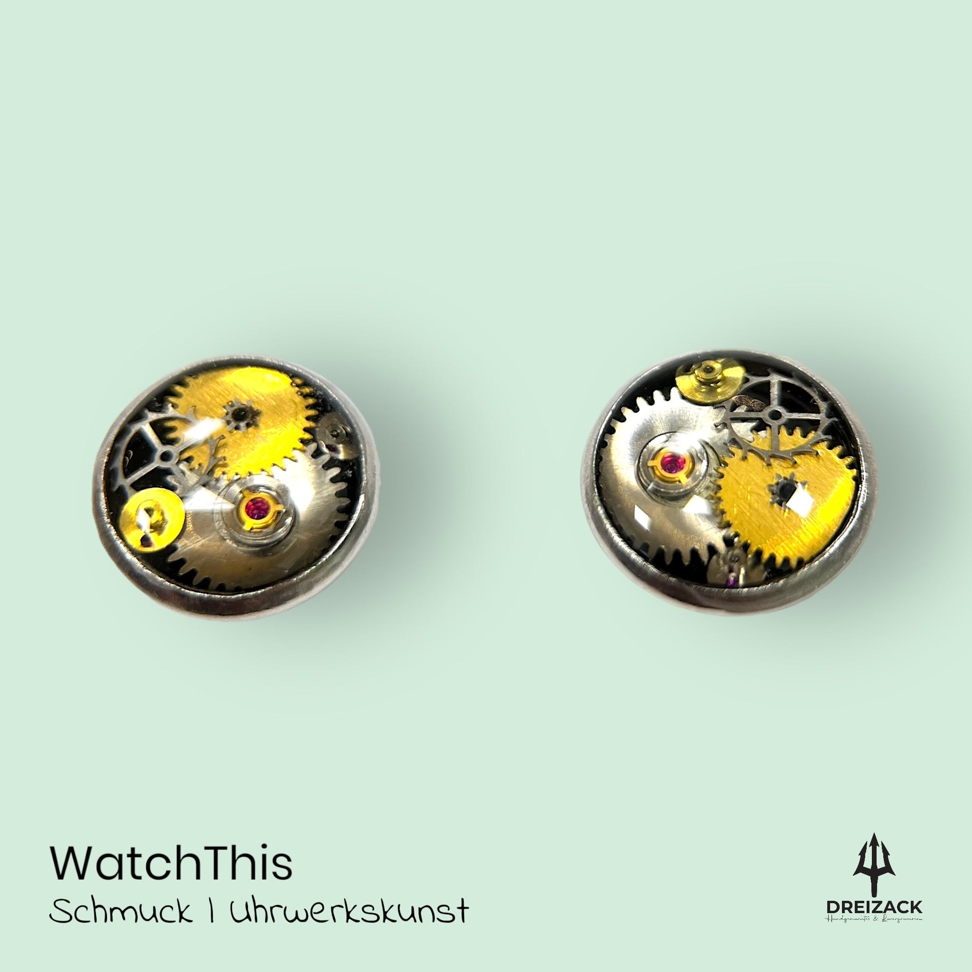 Ohrstecker von WatchThis - Zeitlose Eleganz aus Uhrwerken 8mm | Andromeda Schmuck WatchThis oesterreich handgemachte geschenke in wien