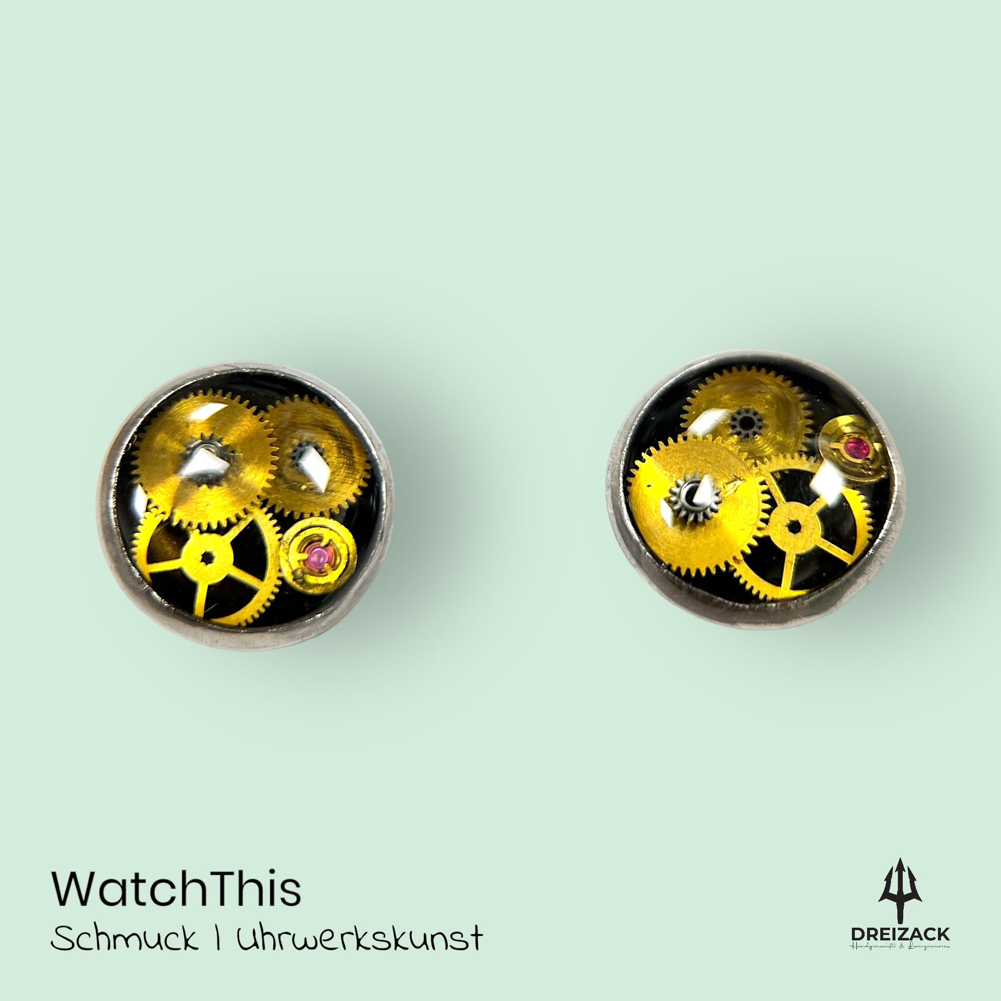 Ohrstecker von WatchThis - Zeitlose Eleganz aus Uhrwerken 8mm | Cassy Schmuck WatchThis oesterreich handgemachte geschenke in wien