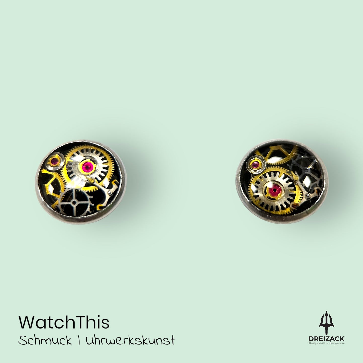 Ohrstecker von WatchThis - Zeitlose Eleganz aus Uhrwerken 8mm | Dylan Schmuck WatchThis oesterreich handgemachte geschenke in wien