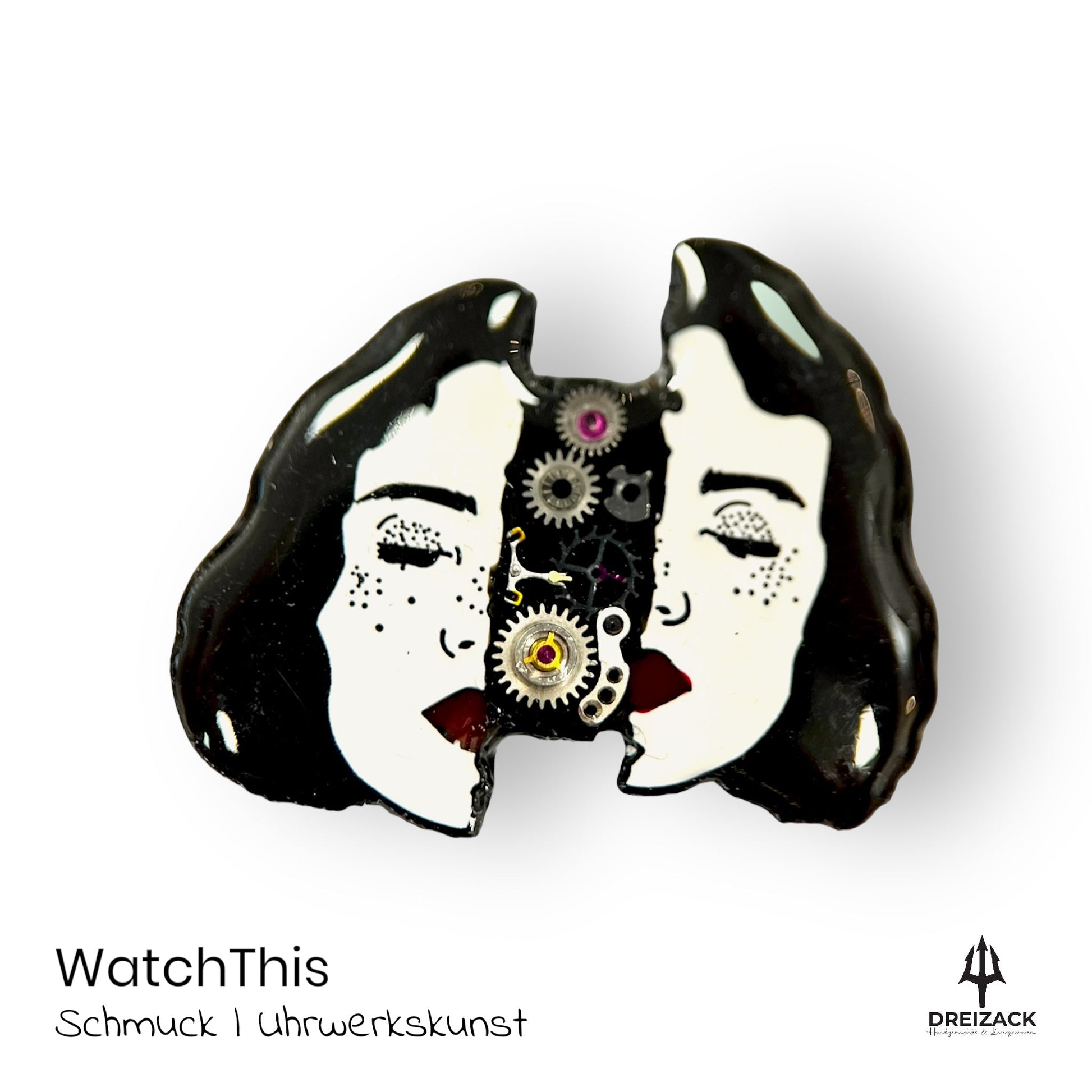 Ansteck-Pins von WatchThis - Zeitlose Eleganz aus Uhrwerken Lady | Sera Schmuck WatchThis oesterreich handgemachte geschenke in wien